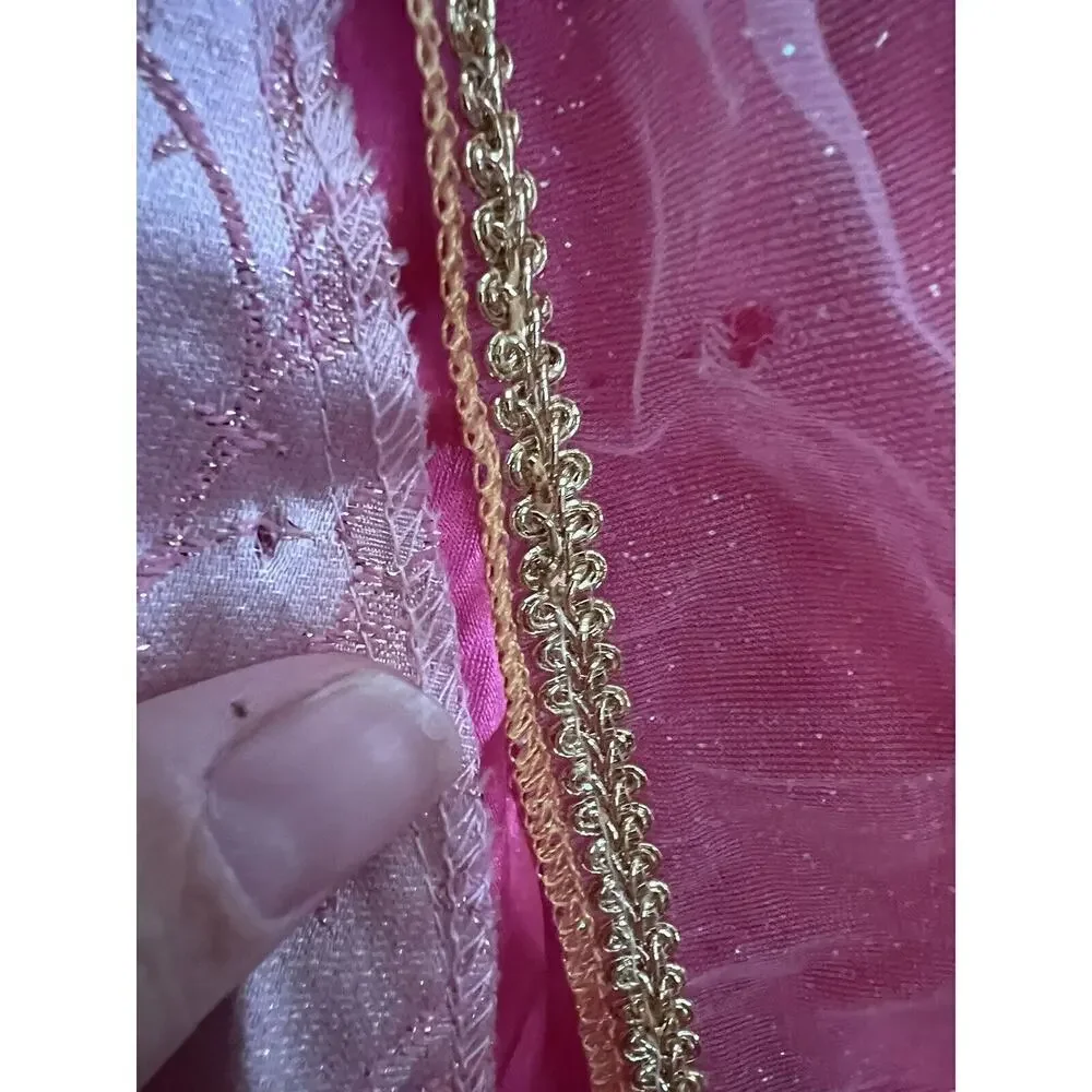 Disney Store Girls Sleeping Beauty Pink Aurora Princess Dress Costume Size 4 - Picture 7 of 9
